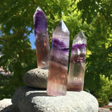 Multicolor Fluorite Point - wand