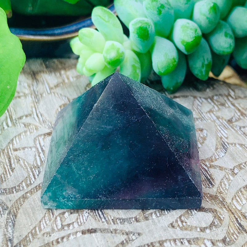 Multicolor Fluorite Pyramid - Small - pyramids