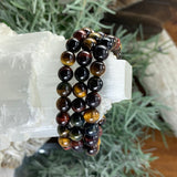 Mala Multicolor Tiger's Eye Bracelet With Velvet Pouch