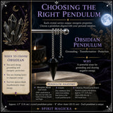 Obsidian Crystal Pendulum