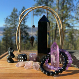 11- Piece Obsidian & Amethyst Sovereignty Power Set