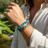 Juego de chakras de pulsera de cuentas Mala de 7 piezas (una pulsera para cada chakra)