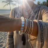 Juego de chakras de pulsera de cuentas Mala de 7 piezas (una pulsera para cada chakra)