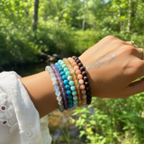 Juego de chakras de pulsera de cuentas Mala de 7 piezas (una pulsera para cada chakra)