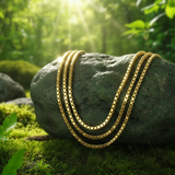 Gold Plated Box Chain Necklace