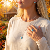 Z ARRON DESIGN Colar com pingente de fio de cobre Serenity Moonstone