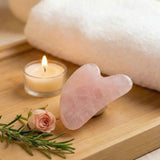 Rose Quartz Gua Sha Facial Massage Stone