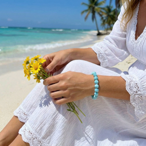 Collectors Larimar Gemstone Mala Bracelet