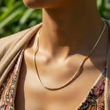 Gold Plated Box Chain Necklace