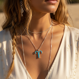 Aries Opal Zodiac Necklace – March 21 to April 19