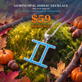 ♊ GEMSTONE JEWELRY EVENT Gemini Opal Zodiac Pendant – May 21 to June 20
