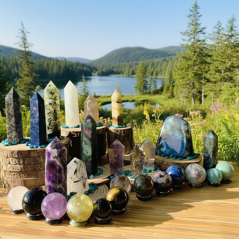 27-Piece Crystal Generator & Sphere Kit with Flash Labradorite