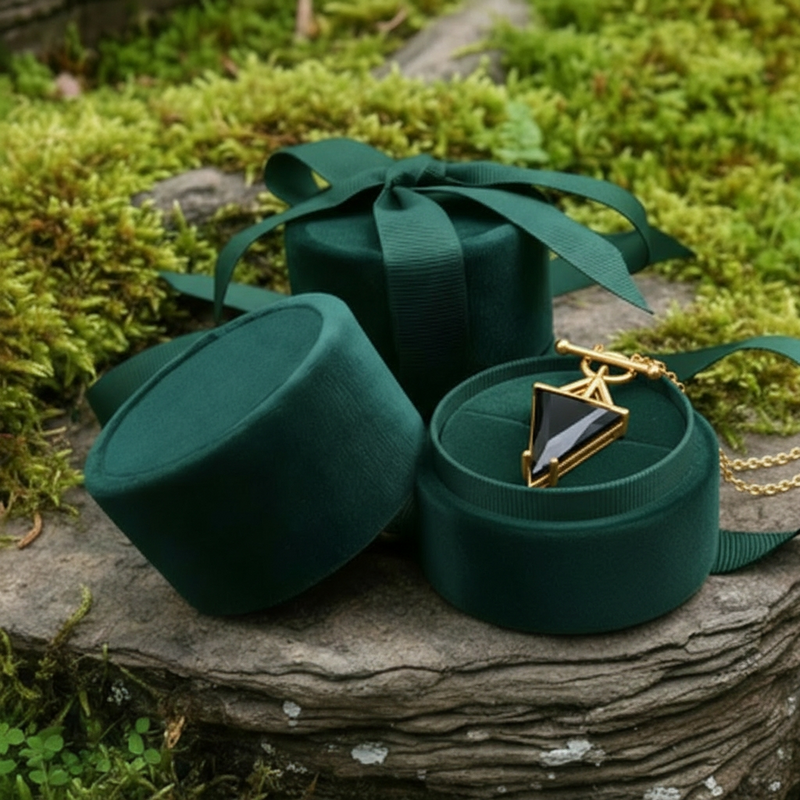 Black Onyx & Gold Guardian Necklace -