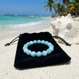 Collectors Larimar Gemstone Mala Bracelet