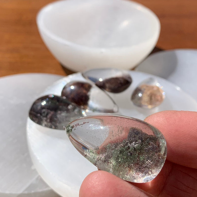 Garden Quartz Crystal Teardrop Cabochon