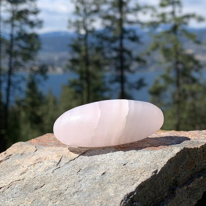 Pink Calcite Palmstone