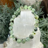 Mala Prehnite Bracelet With Velvet Pouch