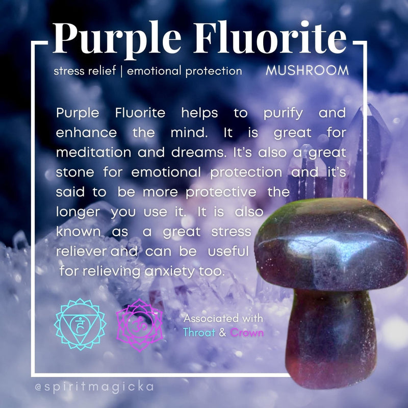 Purple Fluorite Mushroom - mushroom