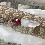 Quartz + Corundum Soldered Pendant