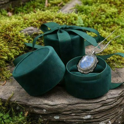 Rainbow Moonstone Goddess Necklace