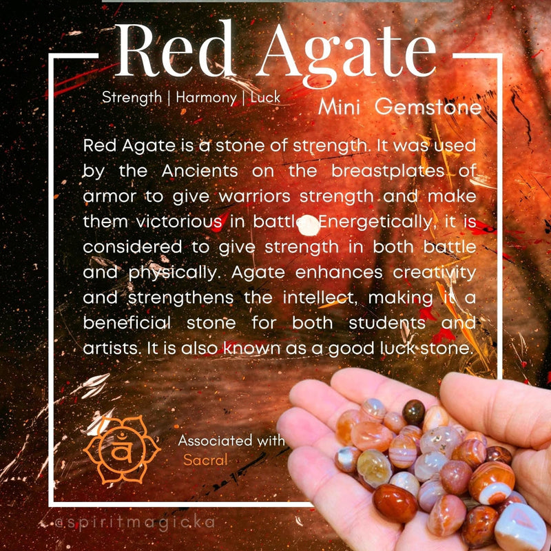 Red Agate Mini Gemstones (50 Gram / 1.7oz. Lot)