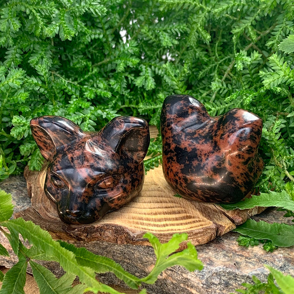 Crystal Animal Spirit Totems: Visionary Cat - Red Obsidian