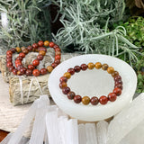 Mala Red Earth Mookaite Jasper Bracelet With Velvet Pouch