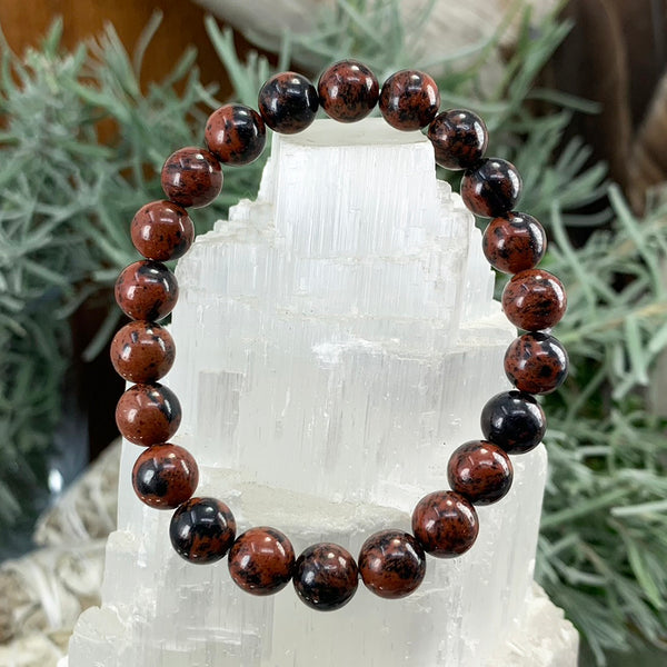 Mala Red Obsidian Bracelet With Velvet Pouch