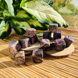 Rhodonite Tumbled Stone Set of 12 - tumbledstone