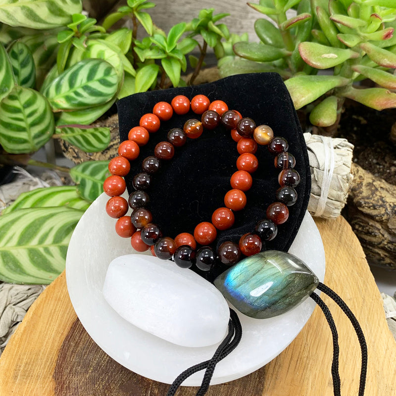 Root Chakra Mala Bracelet Set 🌈