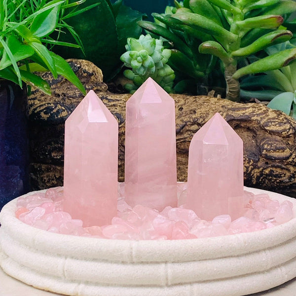 Rose Quartz Point - wand