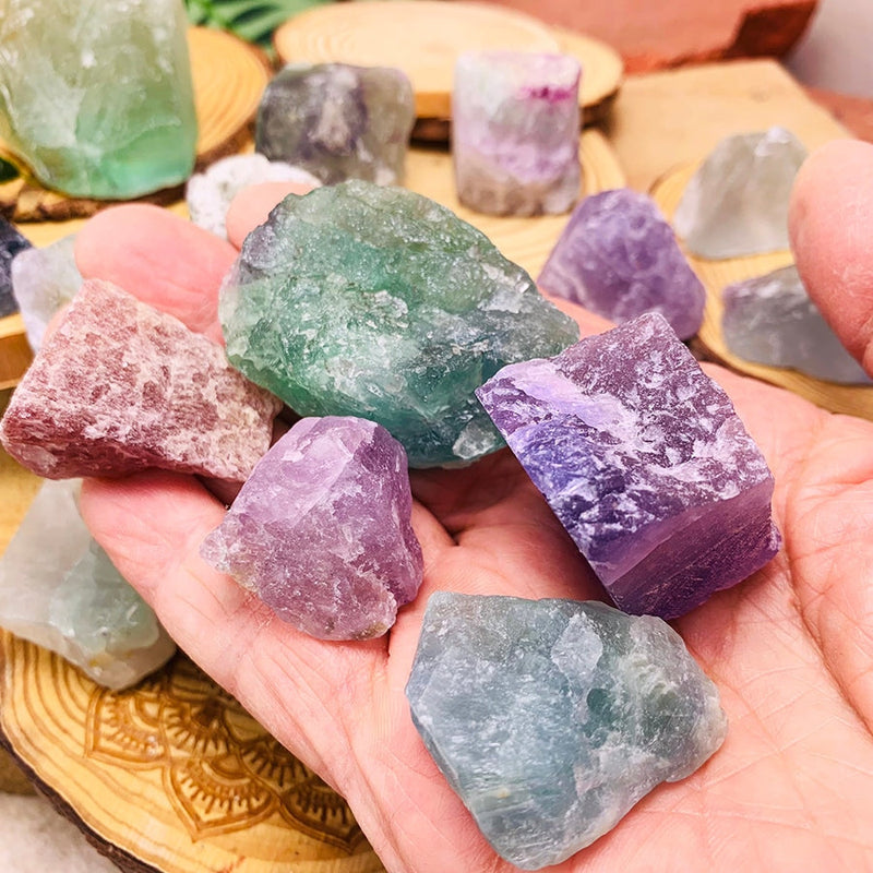 Rough Multicolor Fluorite (250 Gram Lot) - rawstone