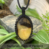 Septarian Macramé Pendant Necklace