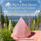 Rose Quartz Diamond Cut Crystal