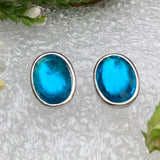 Earrings - Topaz Crystal Sterling Silver Studs