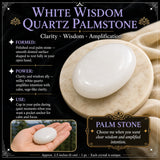 White Wisdom Quartz Palmstone