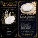 White Wisdom Quartz Palmstone