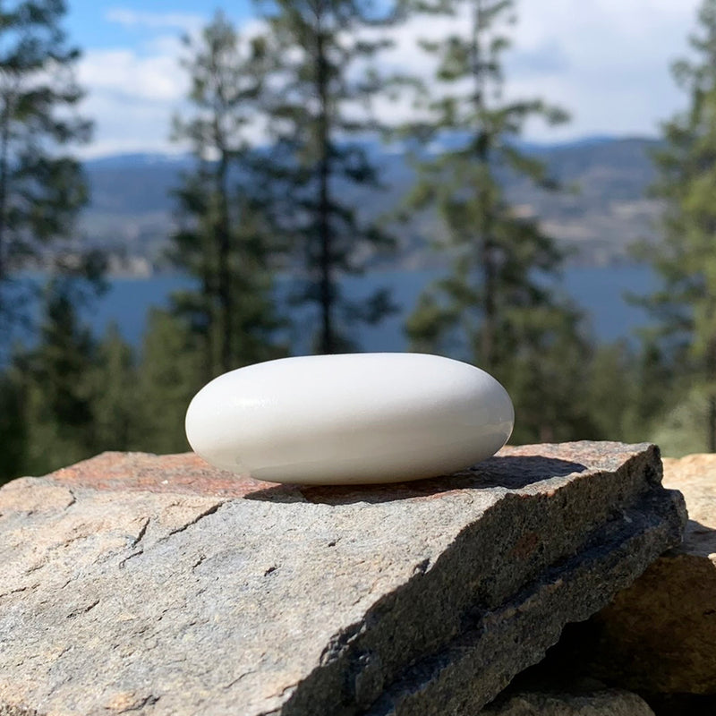 White Wisdom Quartz Palmstone