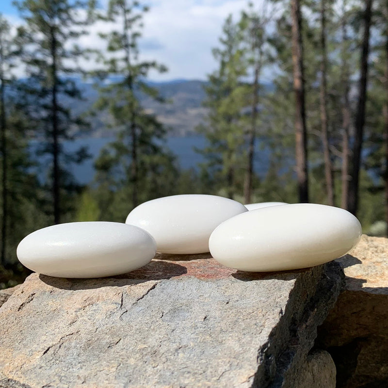 White Wisdom Quartz Palmstone