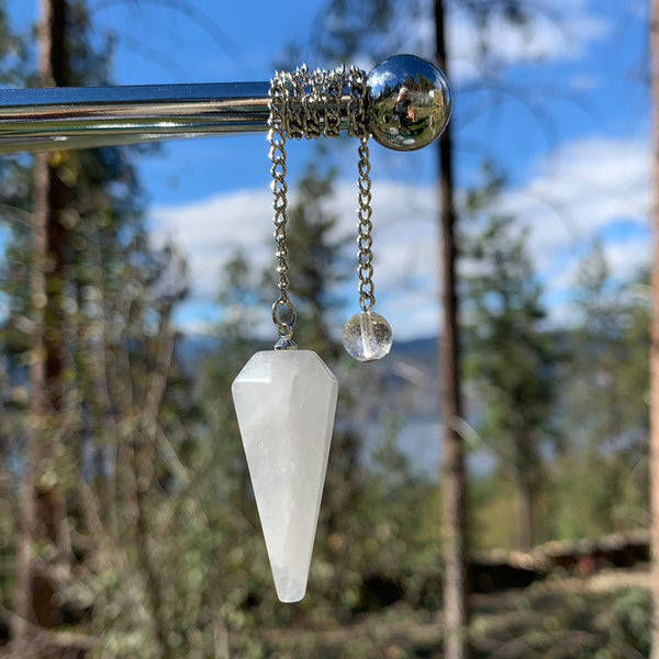 White Quartz Crystal Pendulum